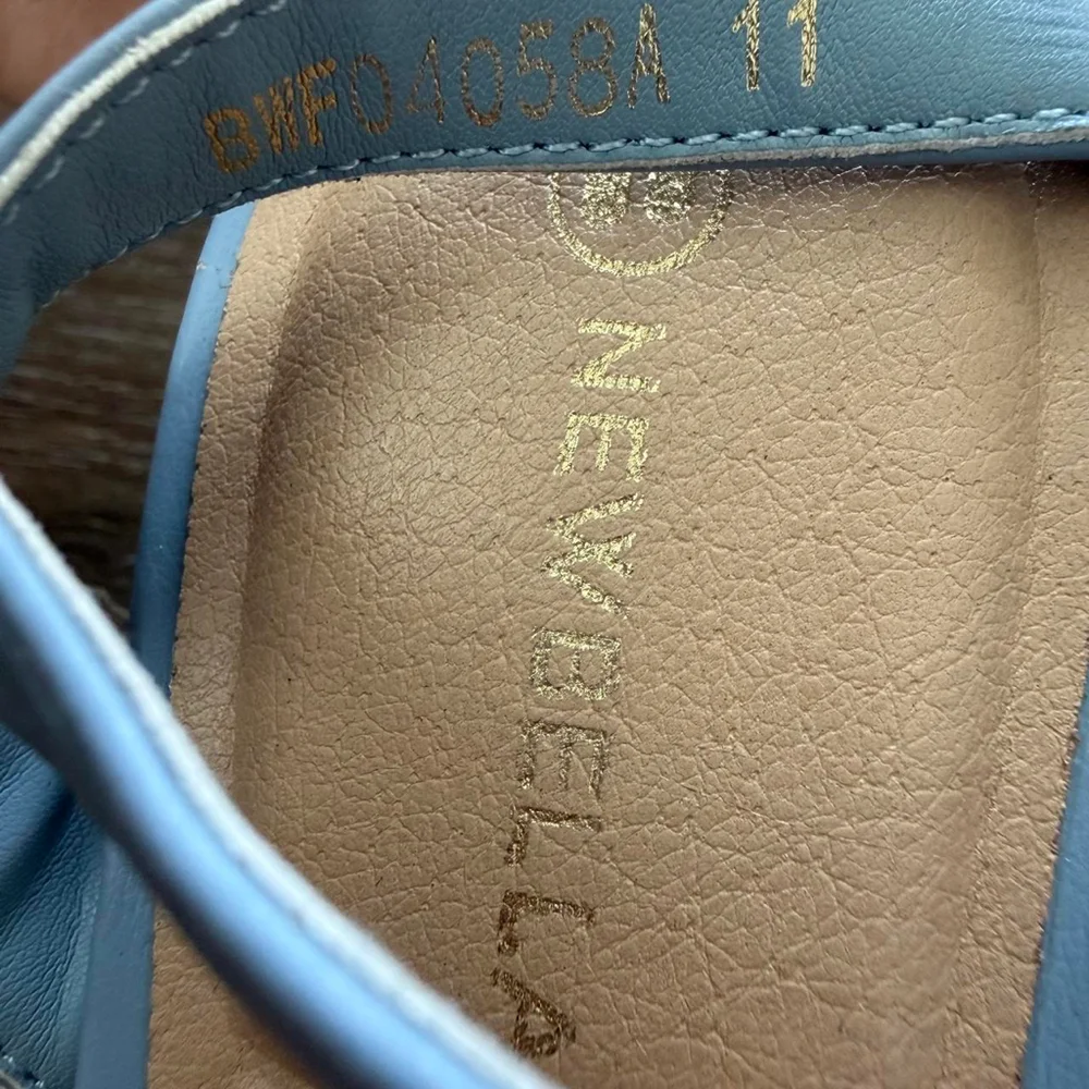 Newbella square toe blue sandal heels Size 11